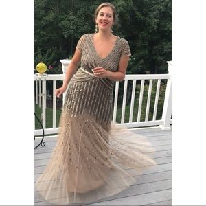 Sequined Adrianna Papell Trumpet Gown